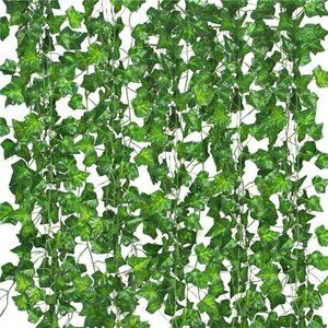 Artificial Ivy Vines 12 Pack Fake Hanging Garland Greenery Wall Room Decor